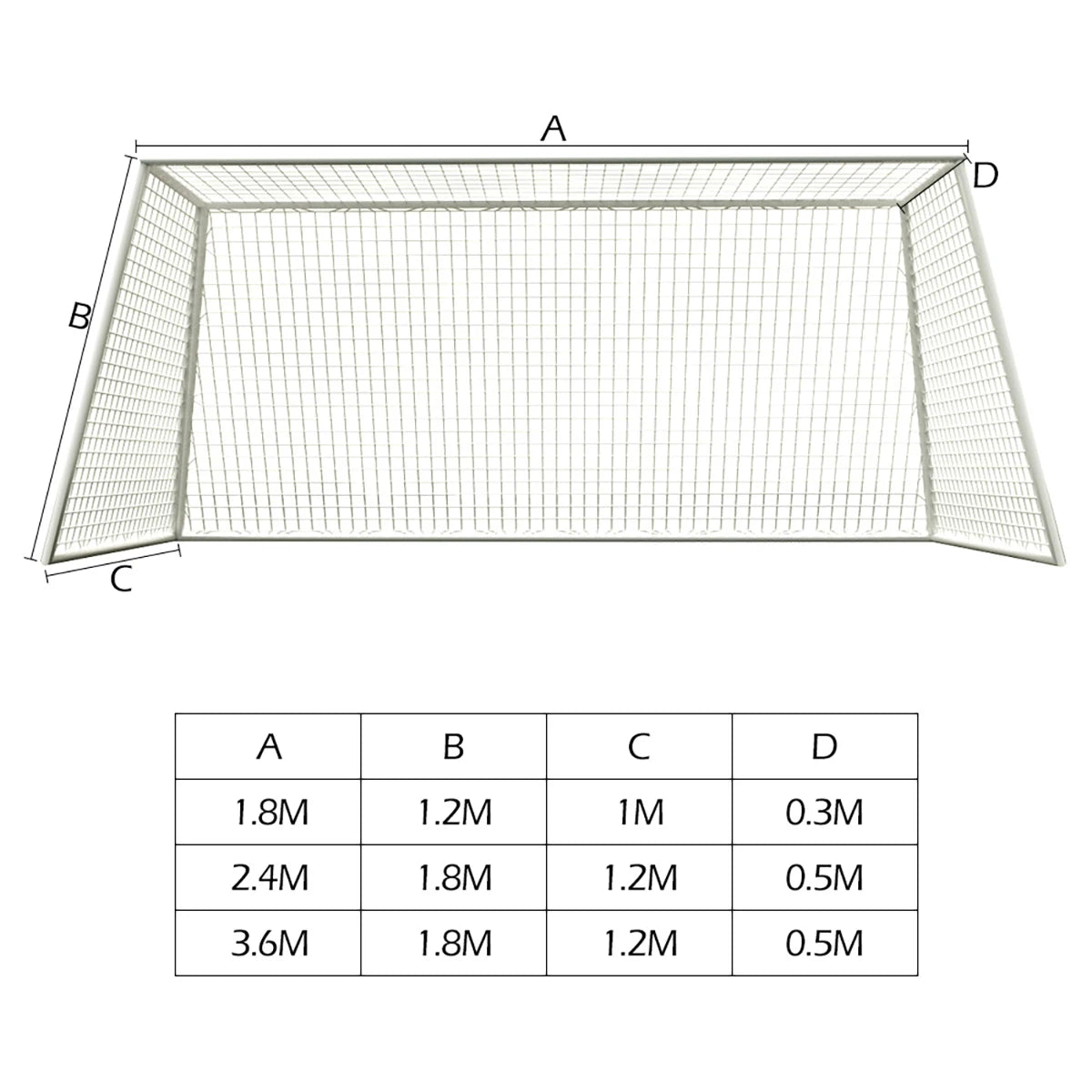 Soccer Goal Net Outdoor Training Football Door Netting Professional Practice Supplies For Soccer Goal Post Junior Sport Training